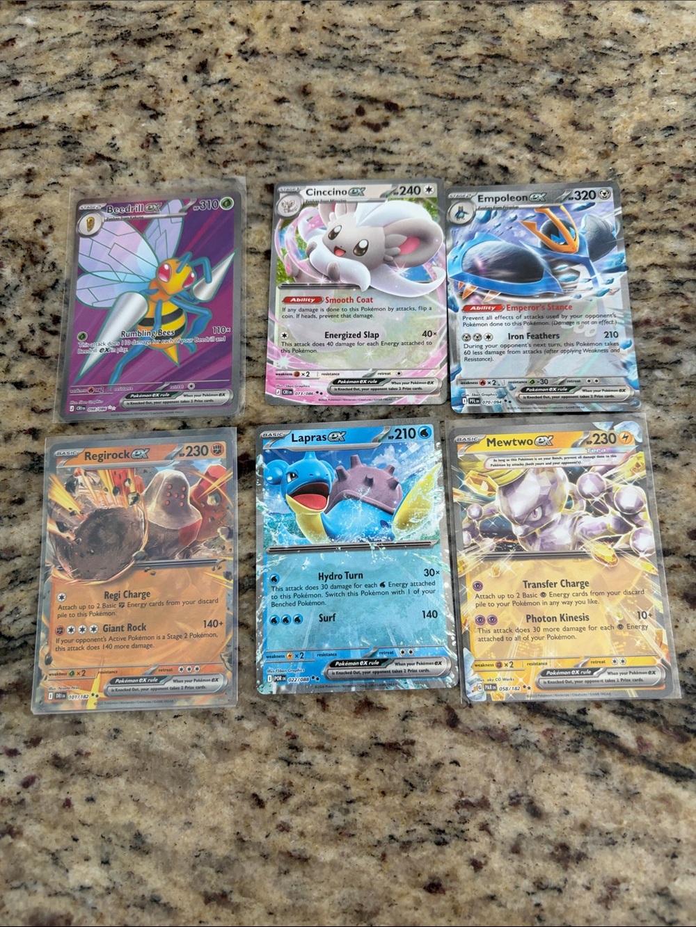 Bundle of 6 EX Pokemon cards